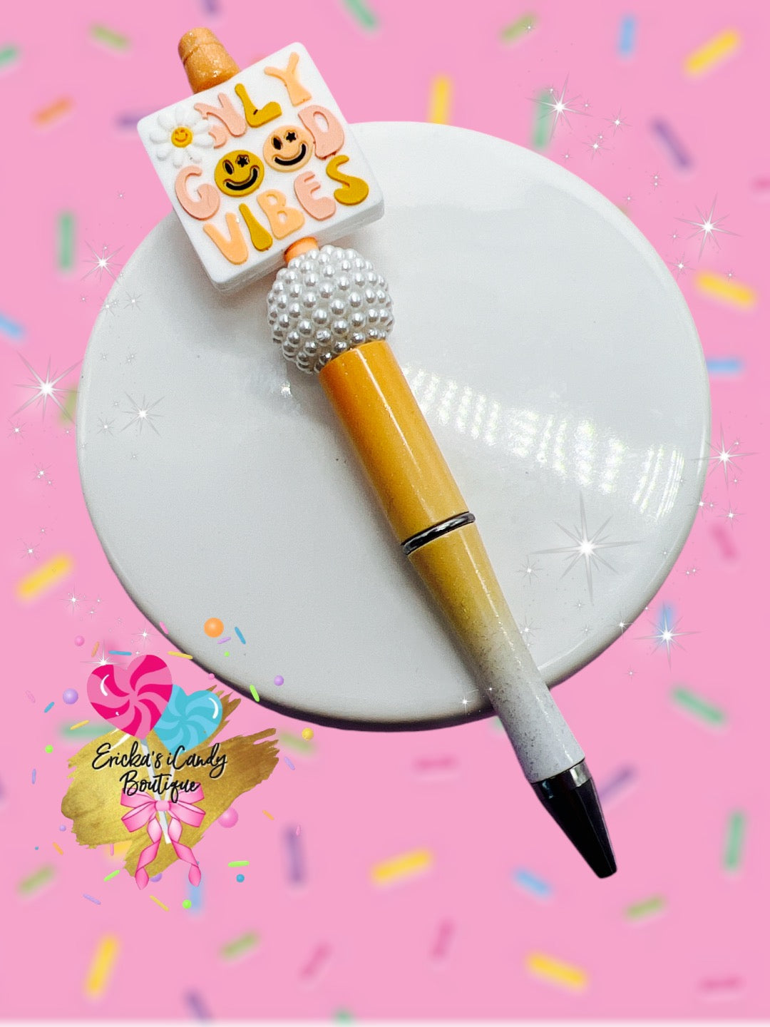 Good Vibes - Beaded Pen