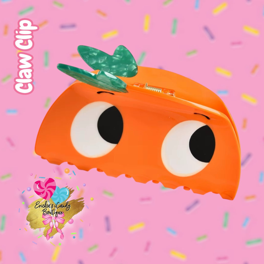 Orange Bird - 4.5in Acrylic Claw Clip