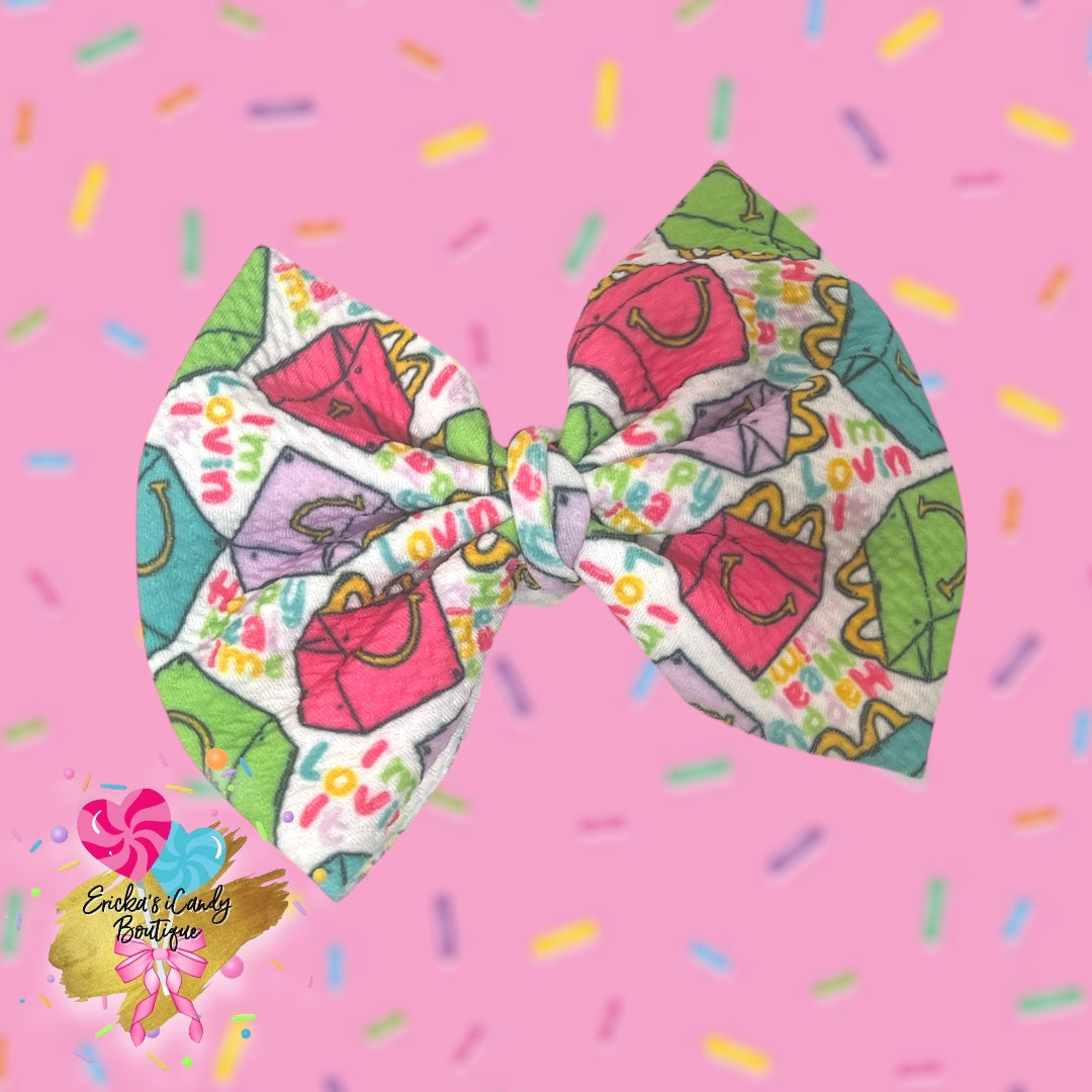 Happy Meals -5in Bullet Fabric Bow