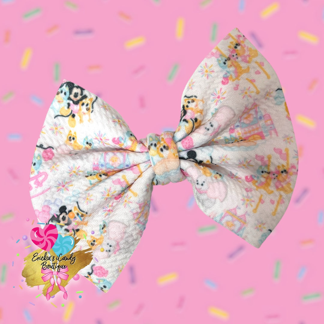 Small World Bluey -5in Bullet Fabric Bow