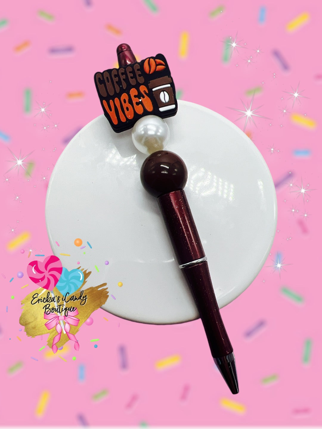 Coffee Vibes - Beaded Pen