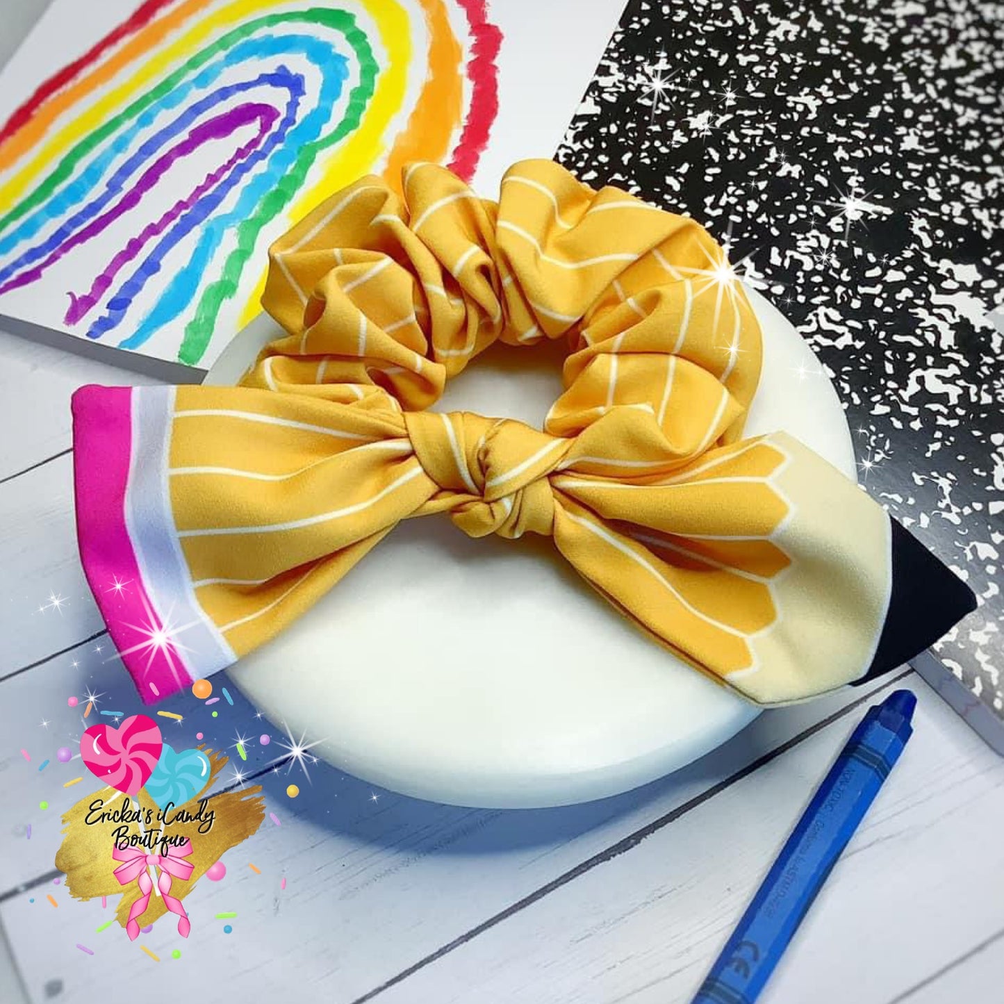 Pencil Bunny Ear Scrunchie