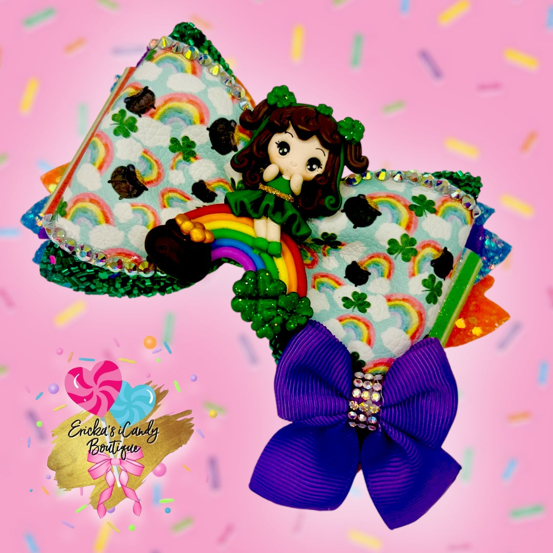 Rainbiw Girl - 5in OTT Pinch Bow