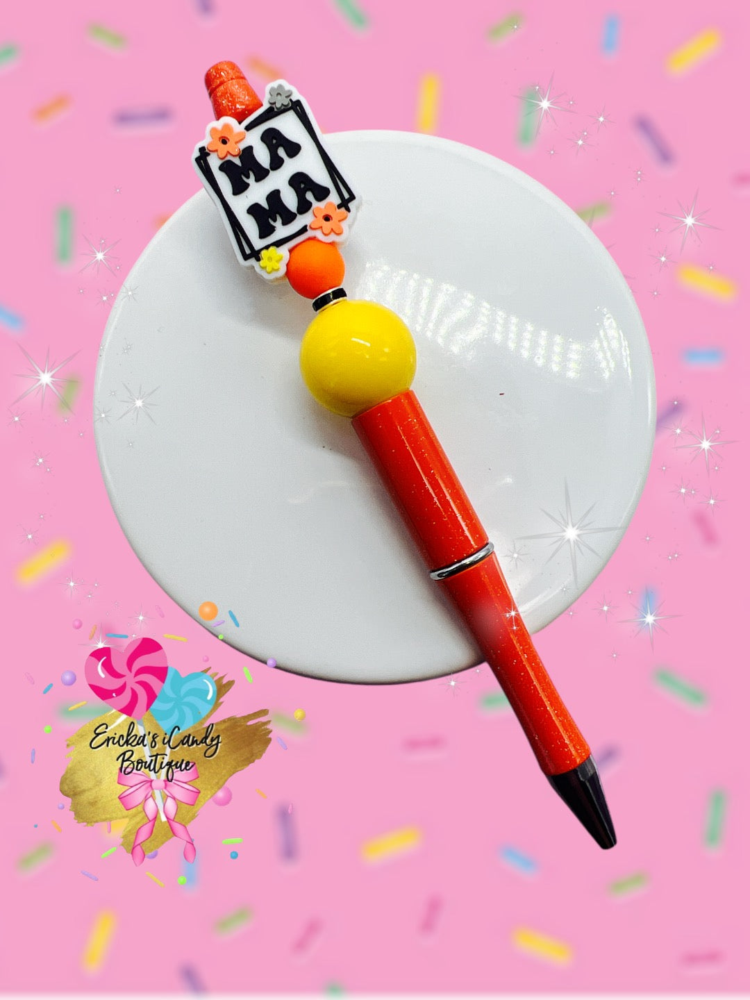 Orange Mama - Beaded Pen