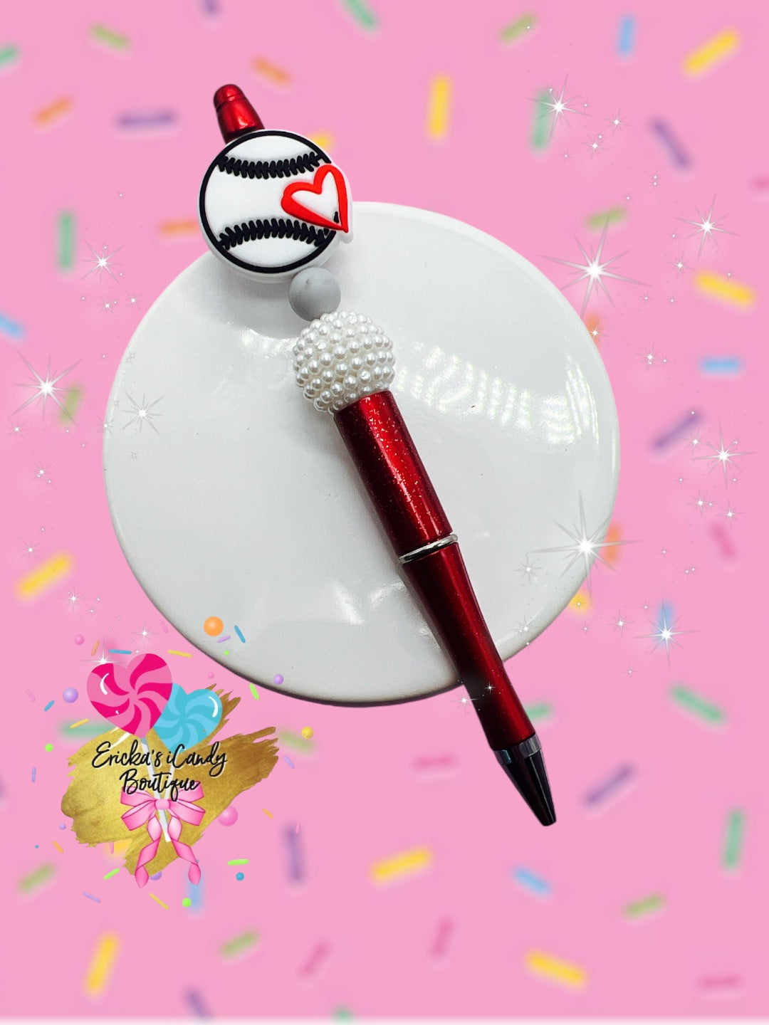Baseball Love - Beaded Pen