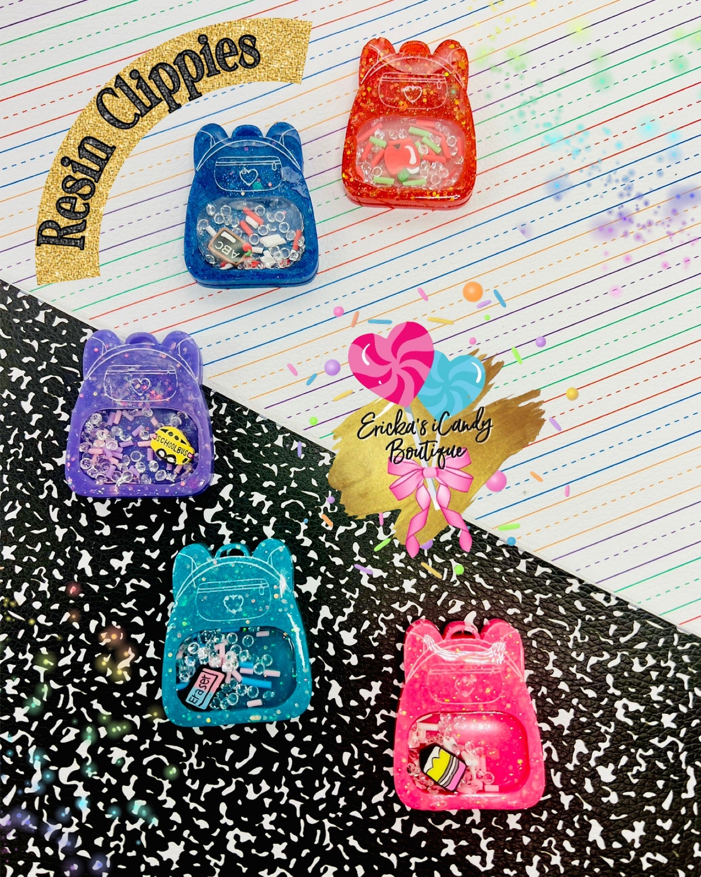 Resin Backpack Clippies-MTO (15/20 Business Days)