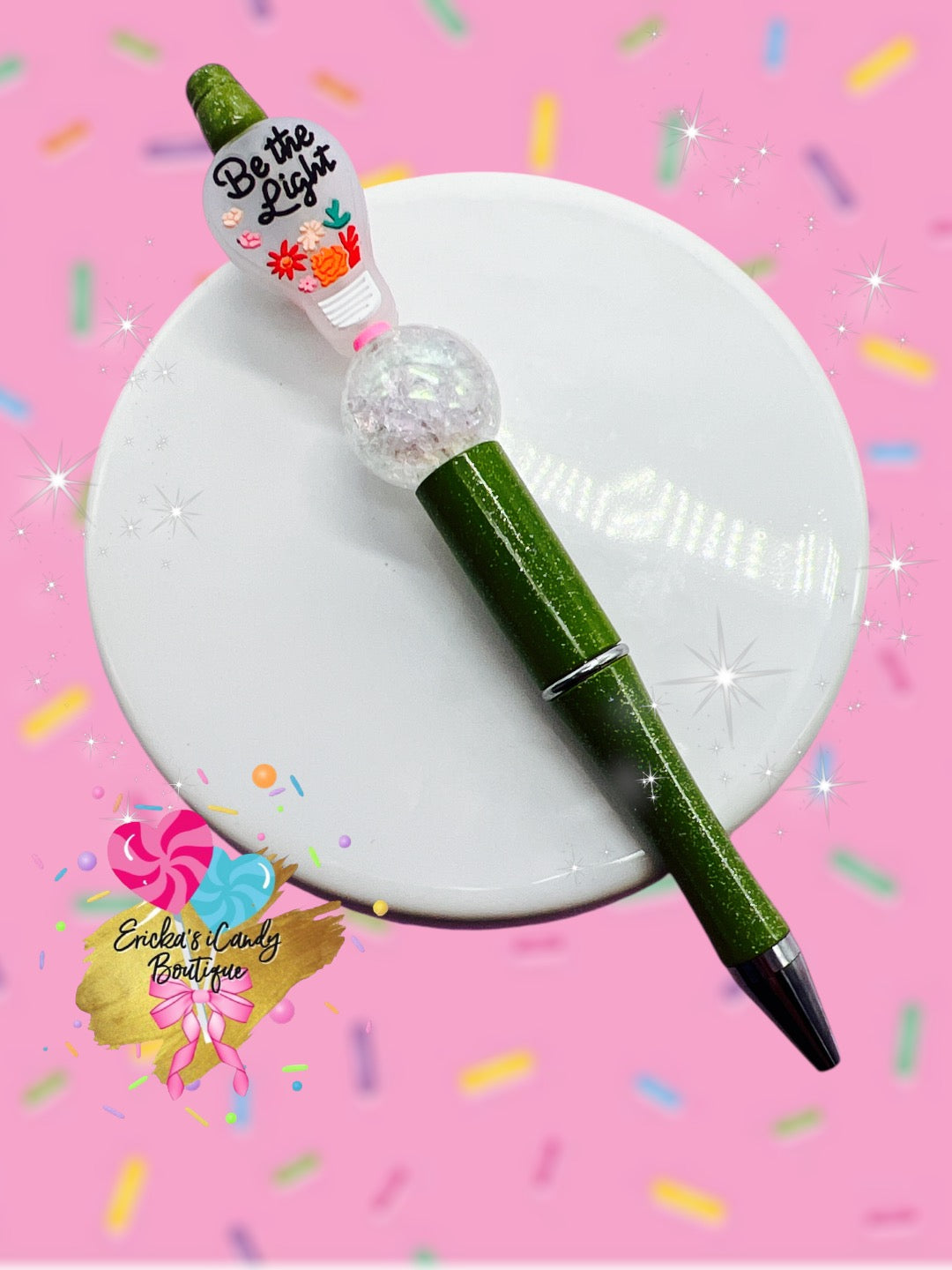 Be the light - Beaded Pen