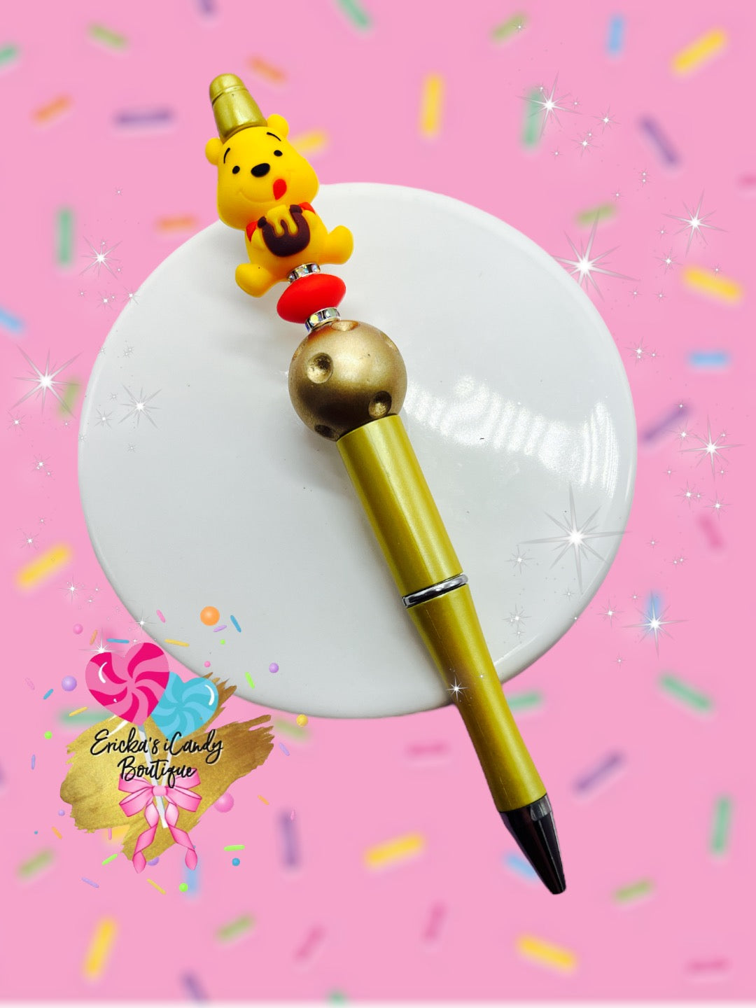 Honey Bear - Beaded Pen