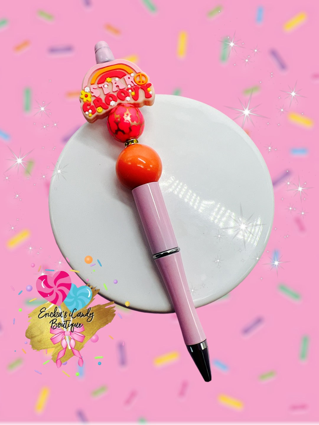 Stay Groovy - Beaded Pen