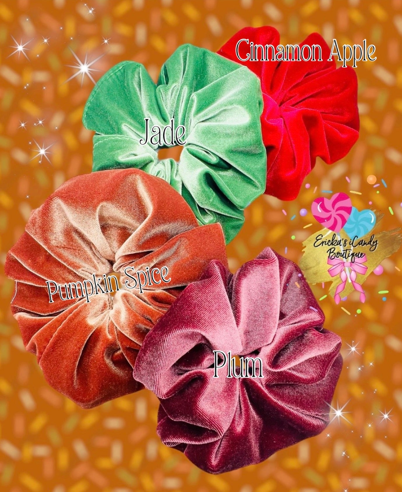 Fall Velvet Scrunchies XL