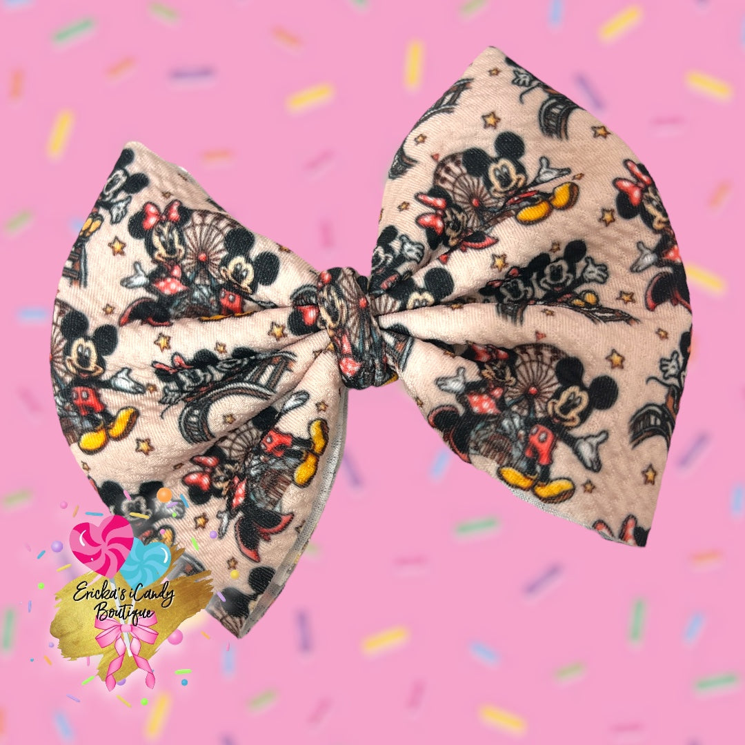 Mickey Land - 5in Bullet Fabric Bow