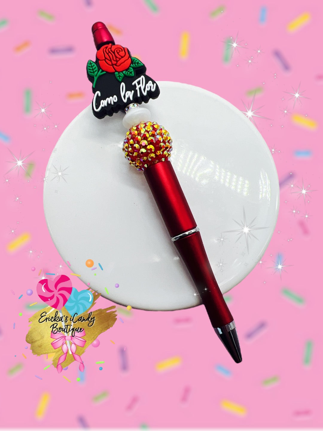 Como la flor - Beaded Pen