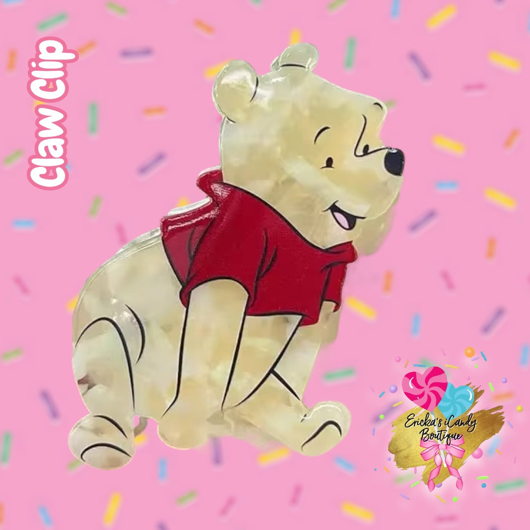 Honey Bear - 3.5in Acrylic Claw Clip