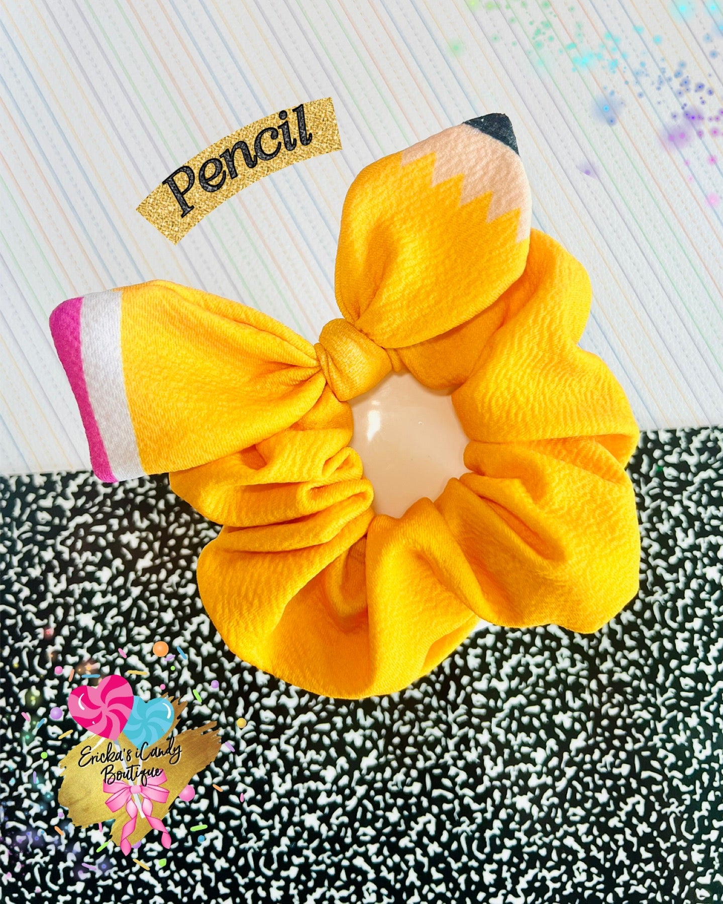 Pencil Jumbo Scrunchie