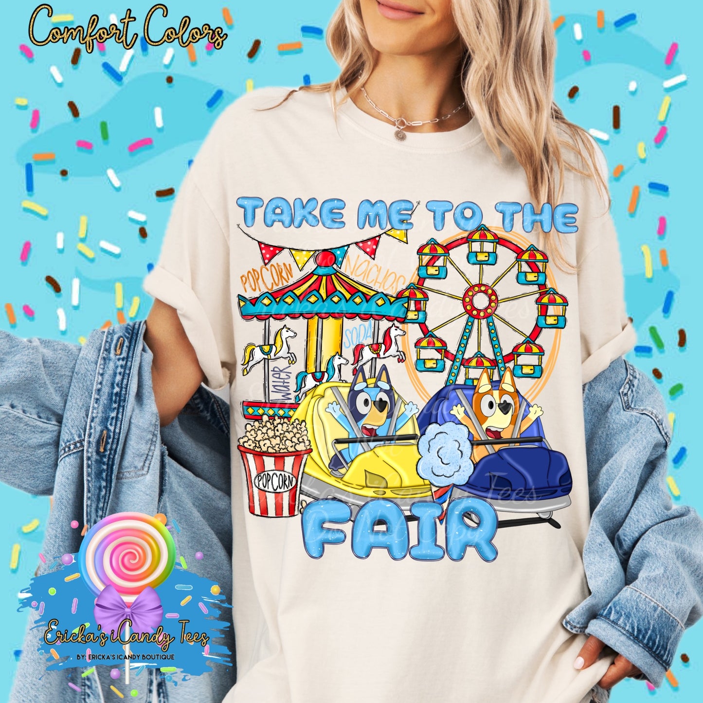 Take me to the fair blue dog - Tees & Sweatshirts