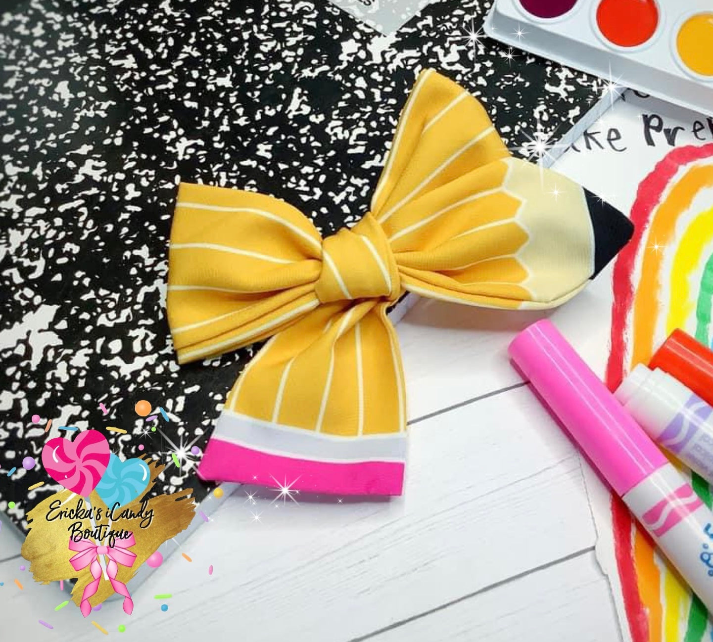 Pencil 4.5in Handtied Bow