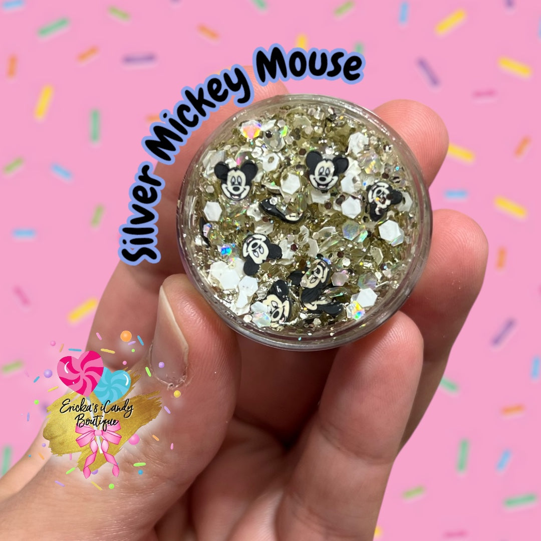 Silver Mickey Mouse - Glitter Gel
