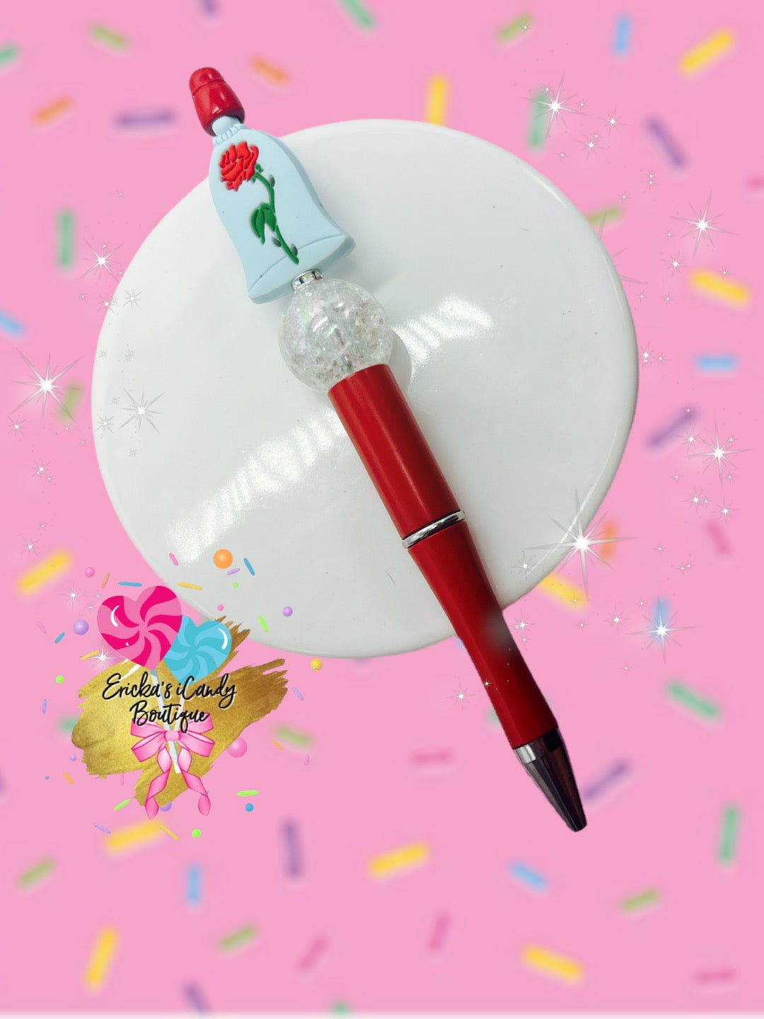 Enchanted Rose - Beaded Pen