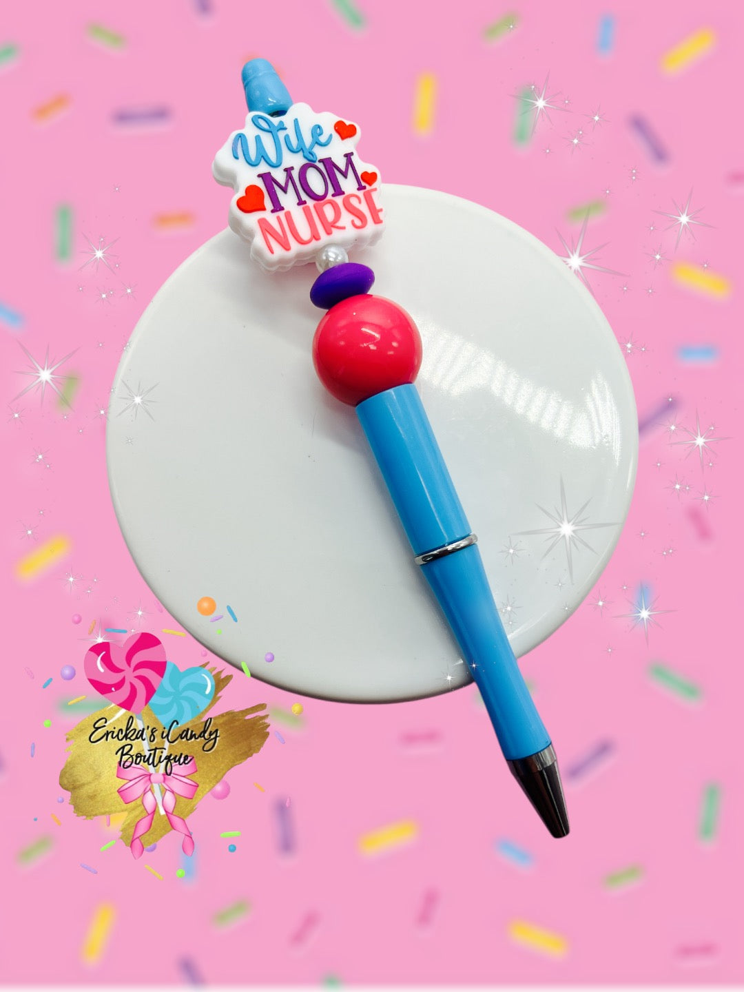 Wife Mom Boss - Beaded Pen