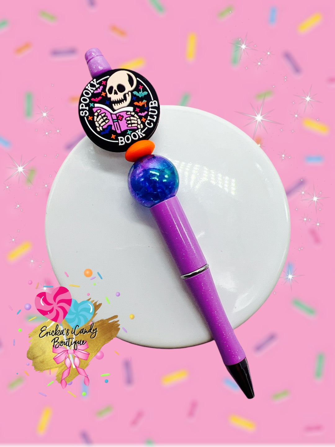 Spooky Book Club - Beaded Pen