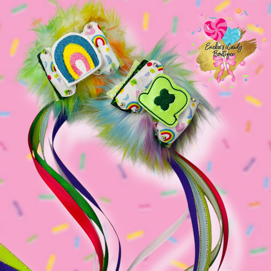 Lucky Charm Long Hair Koala Poms