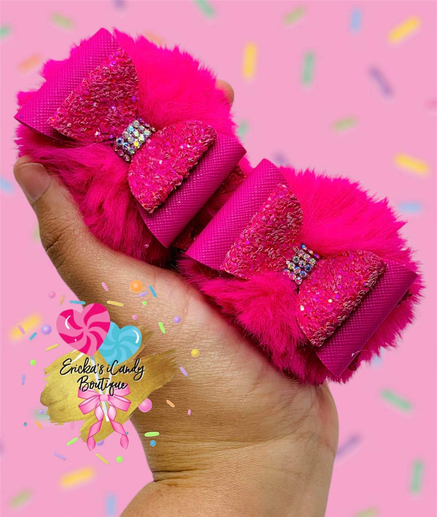 Fushia Koala Pom Piggies