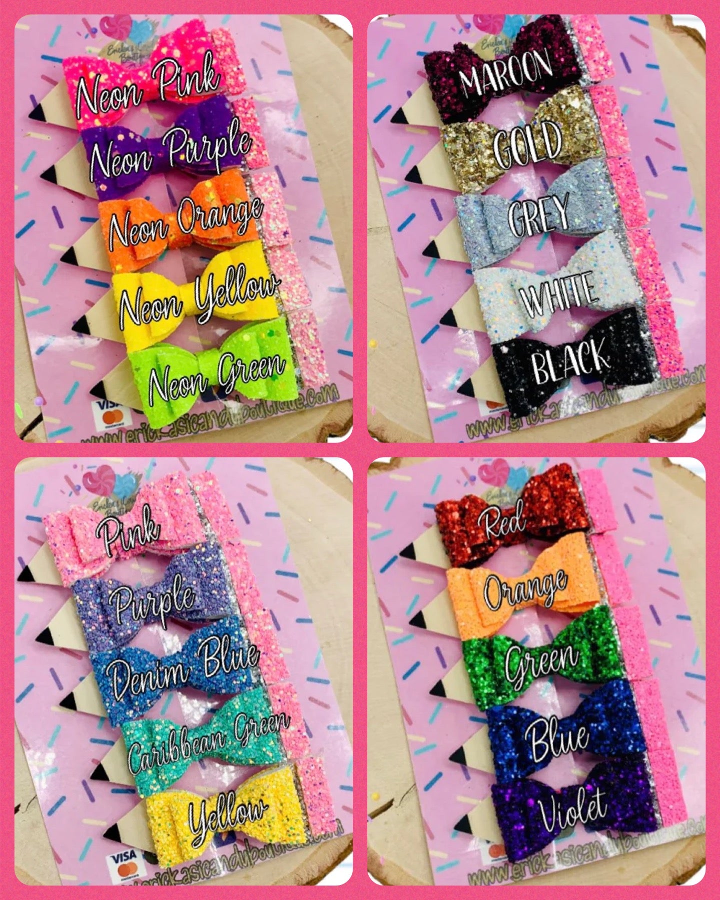 5in Glitter Pencil Bow
