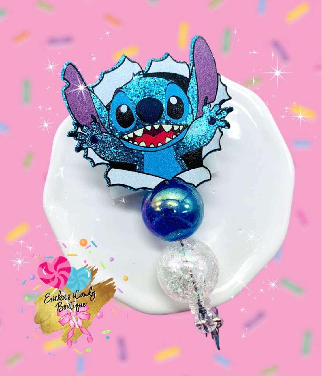 626 Broken Paper- Badge Reel