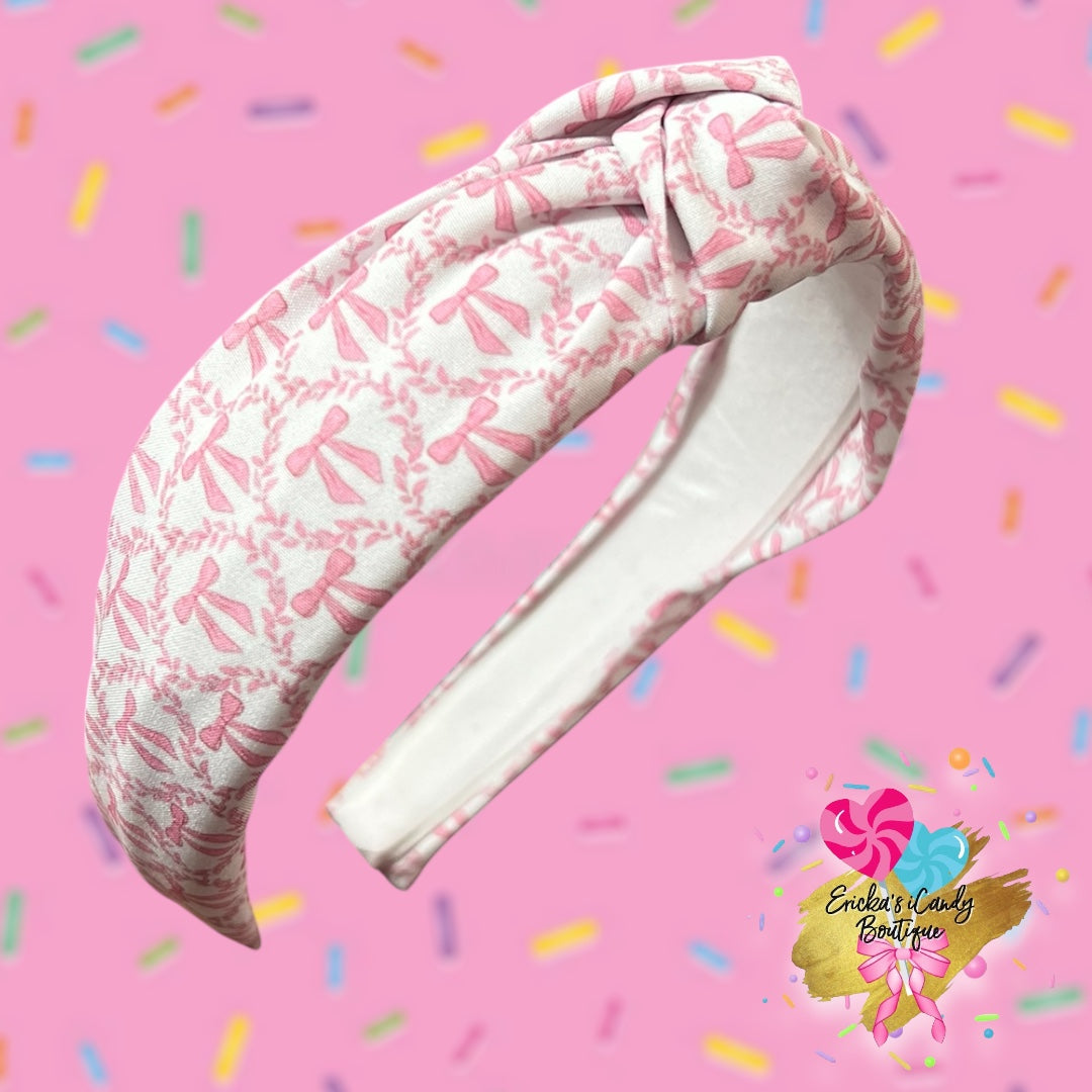Pink Coquette Bows - Knotted Headband