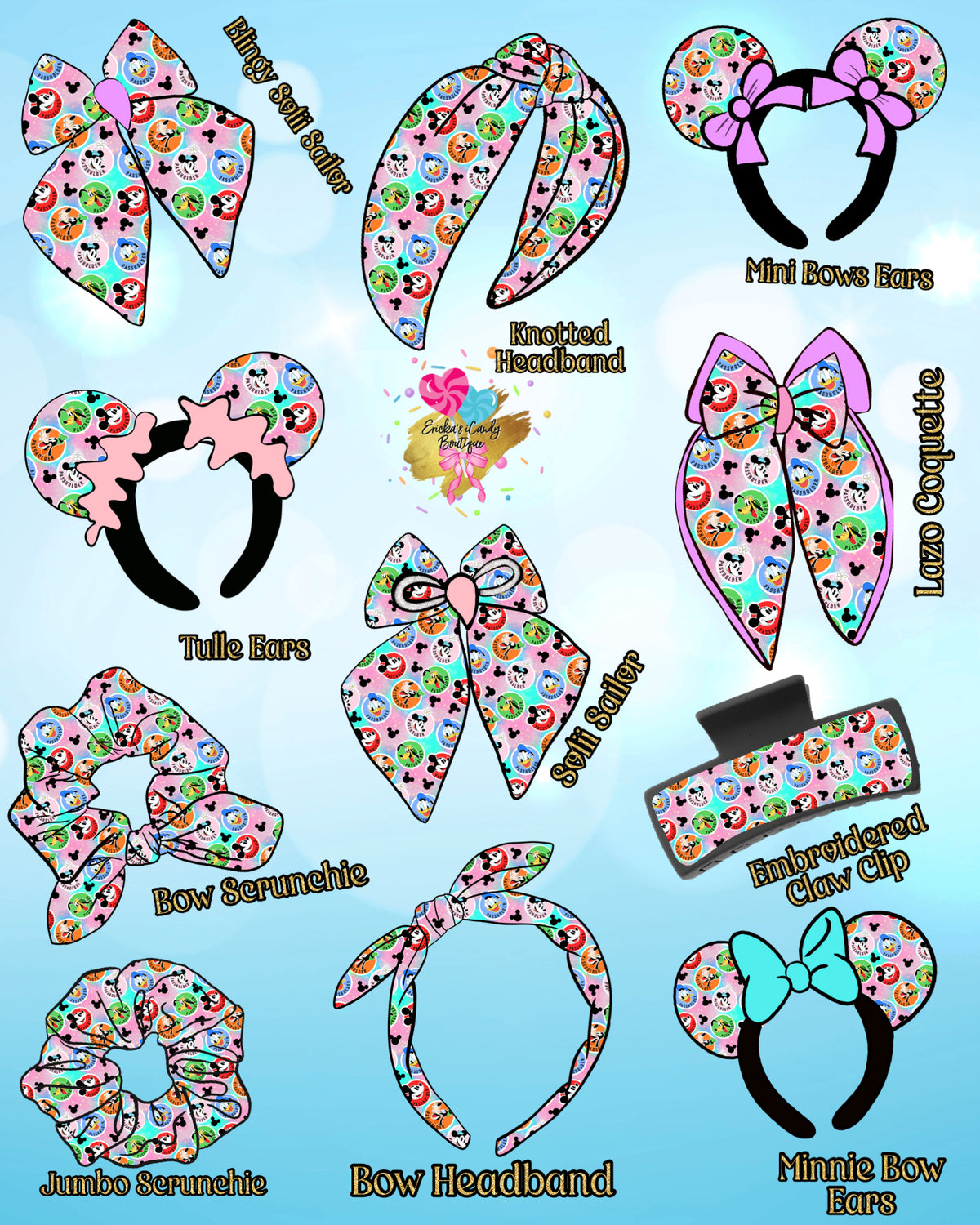Passholder Print - EIB EXCLUSIVE Hair Candy Accessories (MTO 15-20 BD)