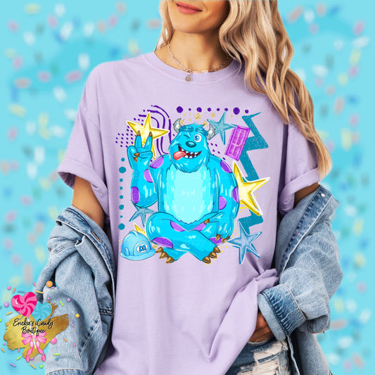 Blue Furry Monster Cheeky Collection - Kids & Adult Apparel