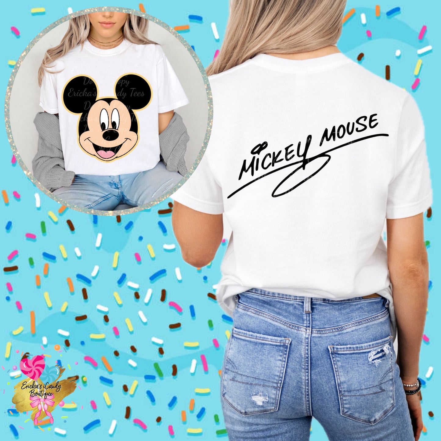Fab 5 Big Head w/Signatures (Choose Character) - Front & Back Apparel