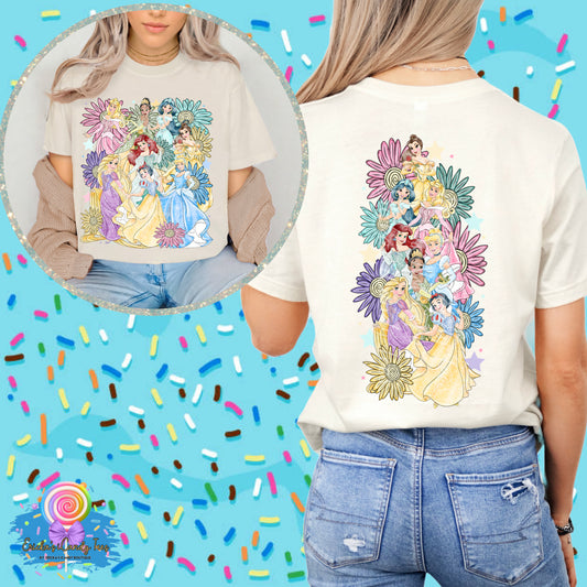 Princess Gang Florals - Front & Back Apparel