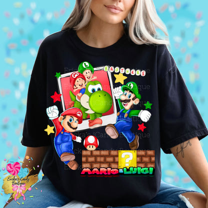Super Bros Besties Polaroid - Kids & Adult Apparel