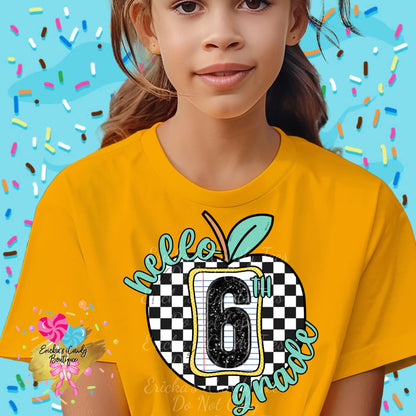 Checkered Apple Grade (PreK - 6th Grade) - Kids & Adult Apparel