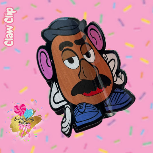 Mr & Mrs Potato - 3.5in Acrylic Claw Clip