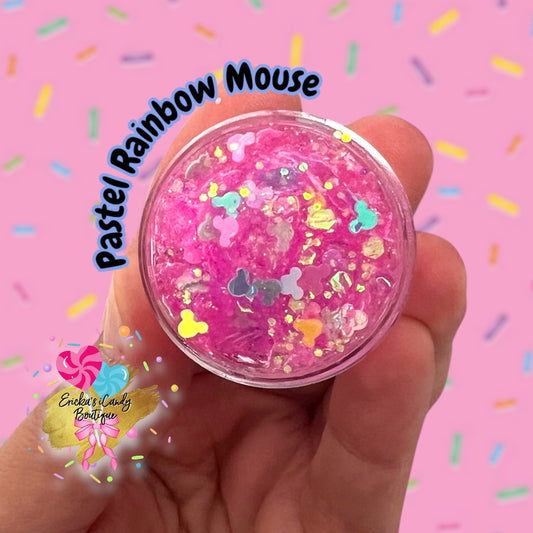 Pastel Rainbow Mouse - Glitter Gel