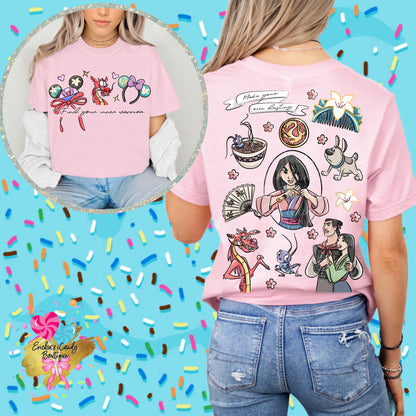 Warrior Princess Hat LL HandDrawn - Front & Back Apparel (Copy)