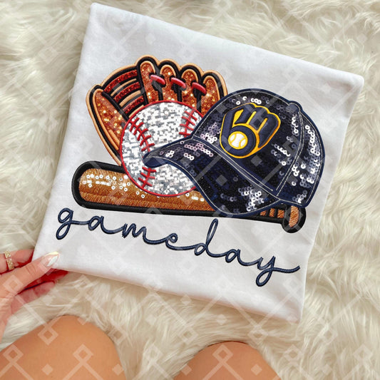 Brewers Sequins Baseball Cap - Kids & Adult Apparel