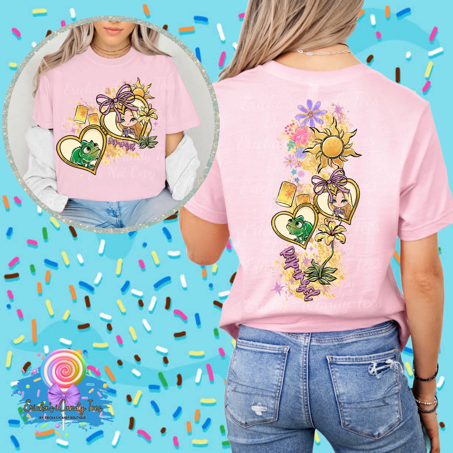 All Princess & Characters Heart Locket - Front & Back Apparel