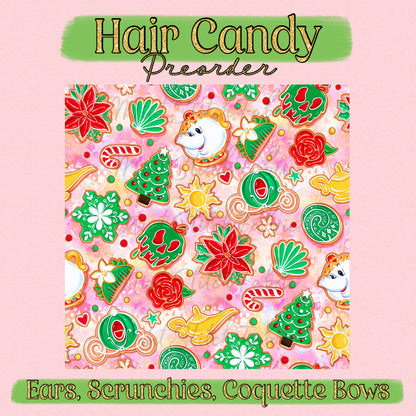 Princess Holiday Cookies - Fabric Hair Accessories Preorder