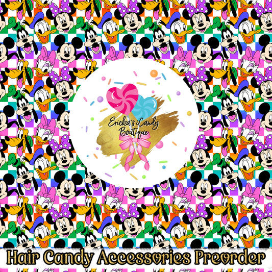 Fab 5 Big Head Rainbow Checkered - Hair Candy Accessories Preorder