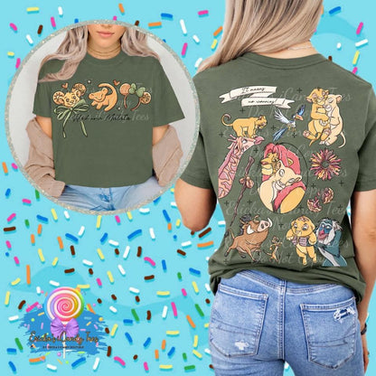 Hakuna Matata LL HandDrawn - Front & Back Apparel