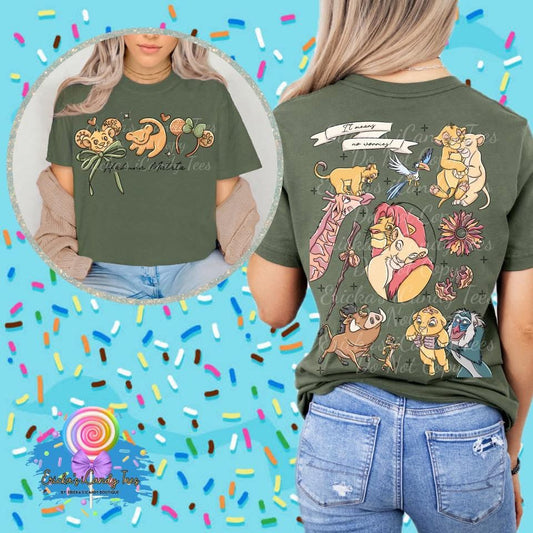 Hakuna Matata LL HandDrawn - Front & Back Apparel
