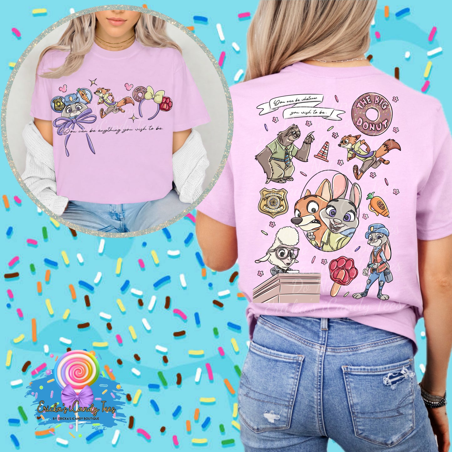 Zoo Hat Ears - Front & Back Apparel