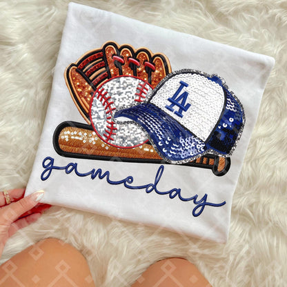 LA Dodgers Sequins Baseball Cap - Kids & Adult Apparel