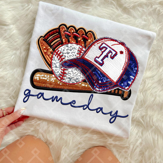 Texas Rangers Sequins Baseball Cap - Kids & Adult Apparel