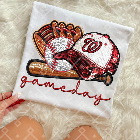 Nationals Sequins Baseball Cap - Kids & Adult Apparel