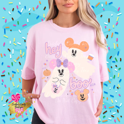Hey Boo Mouse Ghosties - Kids & Adult Apparel