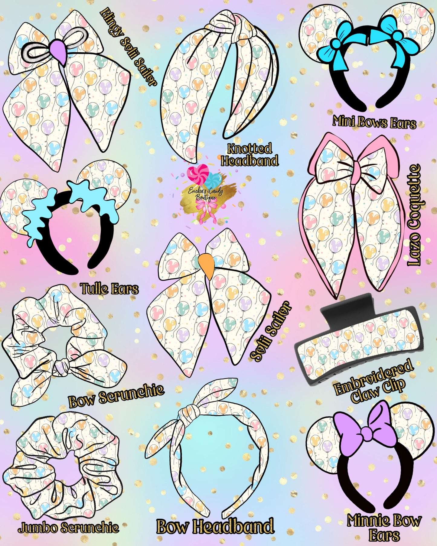 Pastel Ballons - Hair Candy Accessories Preorder